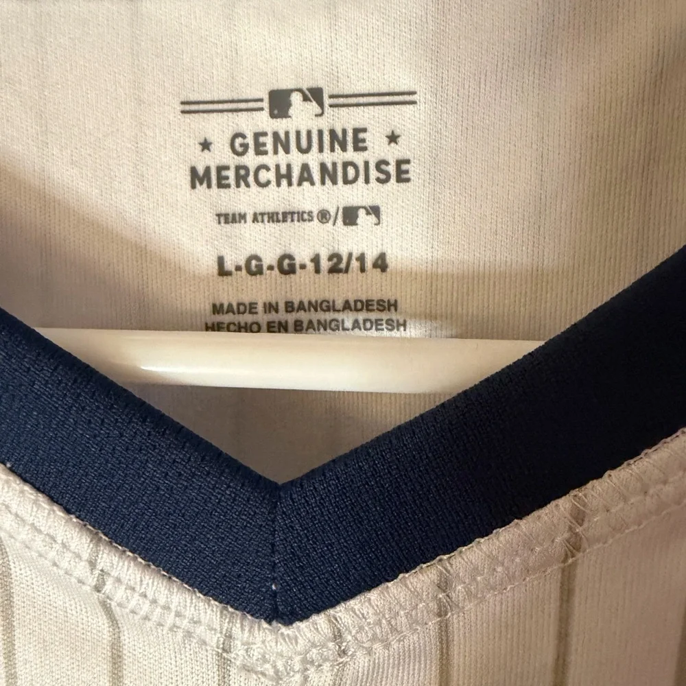 Genuine Merchandise Mariners White and Navy Kids Jersey - Picture 3 of 5